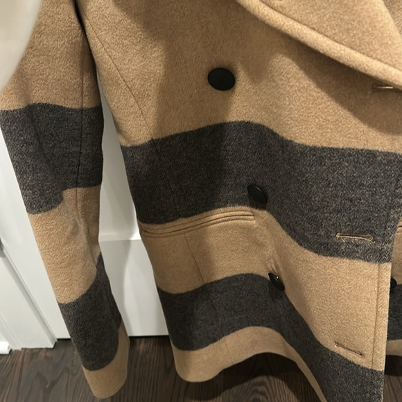 Rag & Bone women’s wool peacoat camel/charcoal SIZE 0 - Picture 5 of 11